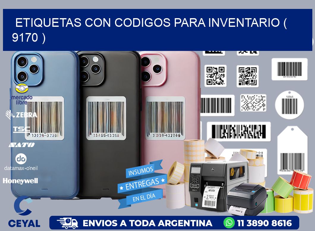 ETIQUETAS CON CODIGOS PARA INVENTARIO ( 9170 )