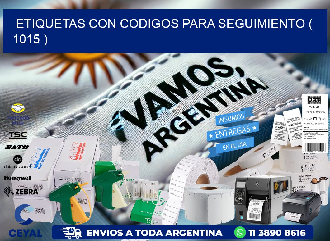 ETIQUETAS CON CODIGOS PARA SEGUIMIENTO ( 1015 )
