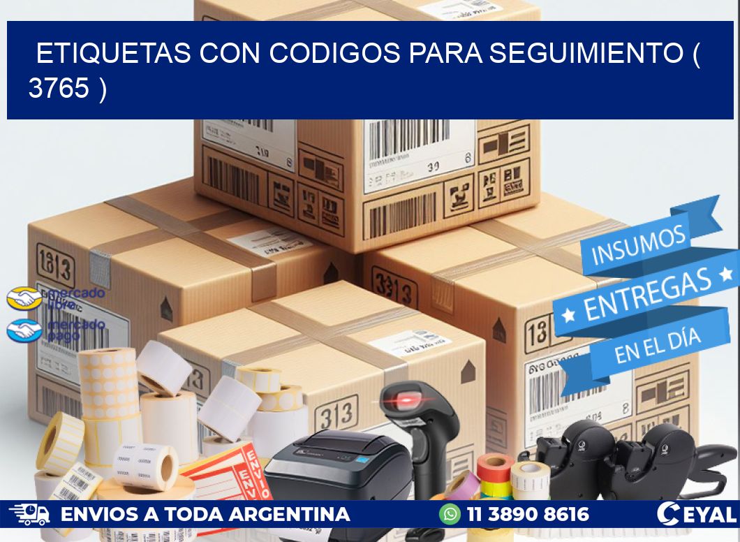 ETIQUETAS CON CODIGOS PARA SEGUIMIENTO ( 3765 )