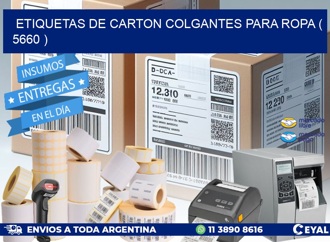 ETIQUETAS DE CARTON COLGANTES PARA ROPA ( 5660 )