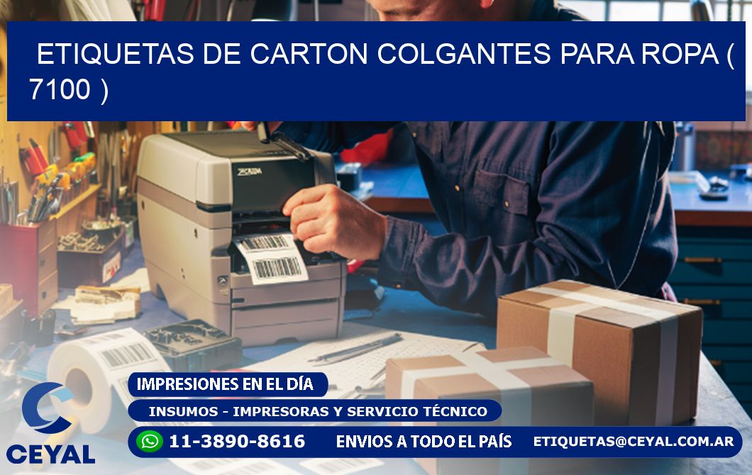 ETIQUETAS DE CARTON COLGANTES PARA ROPA ( 7100 )