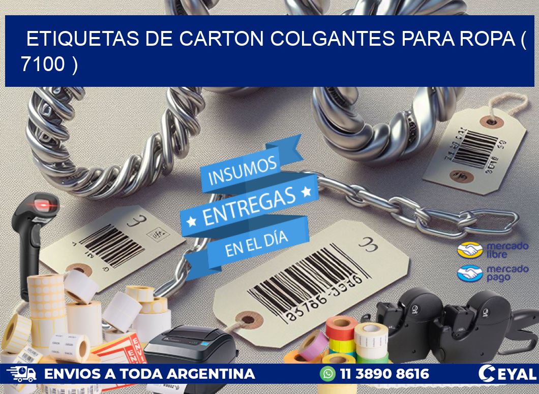 ETIQUETAS DE CARTON COLGANTES PARA ROPA ( 7100 )