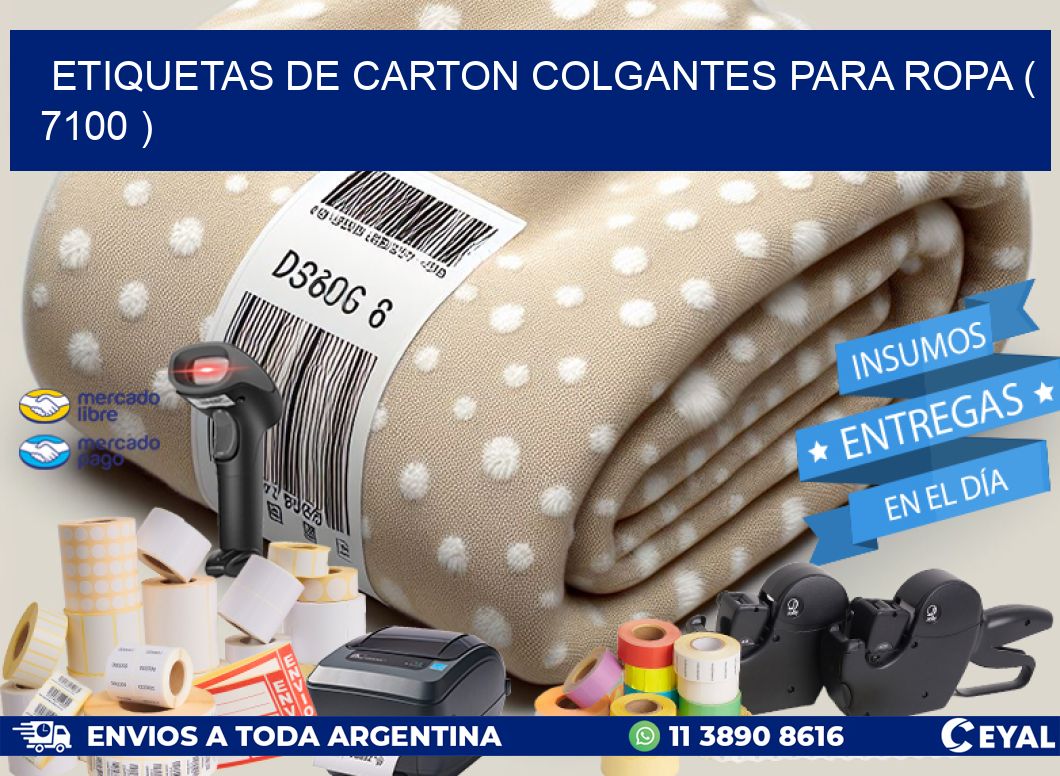 ETIQUETAS DE CARTON COLGANTES PARA ROPA ( 7100 )