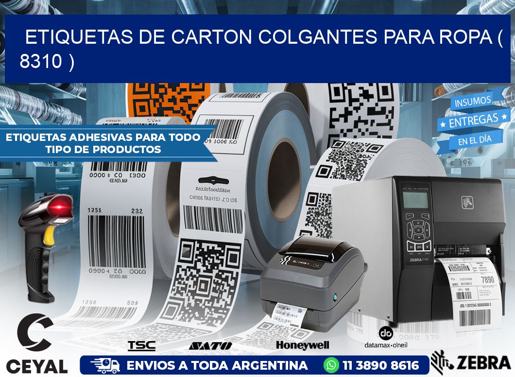 ETIQUETAS DE CARTON COLGANTES PARA ROPA ( 8310 )