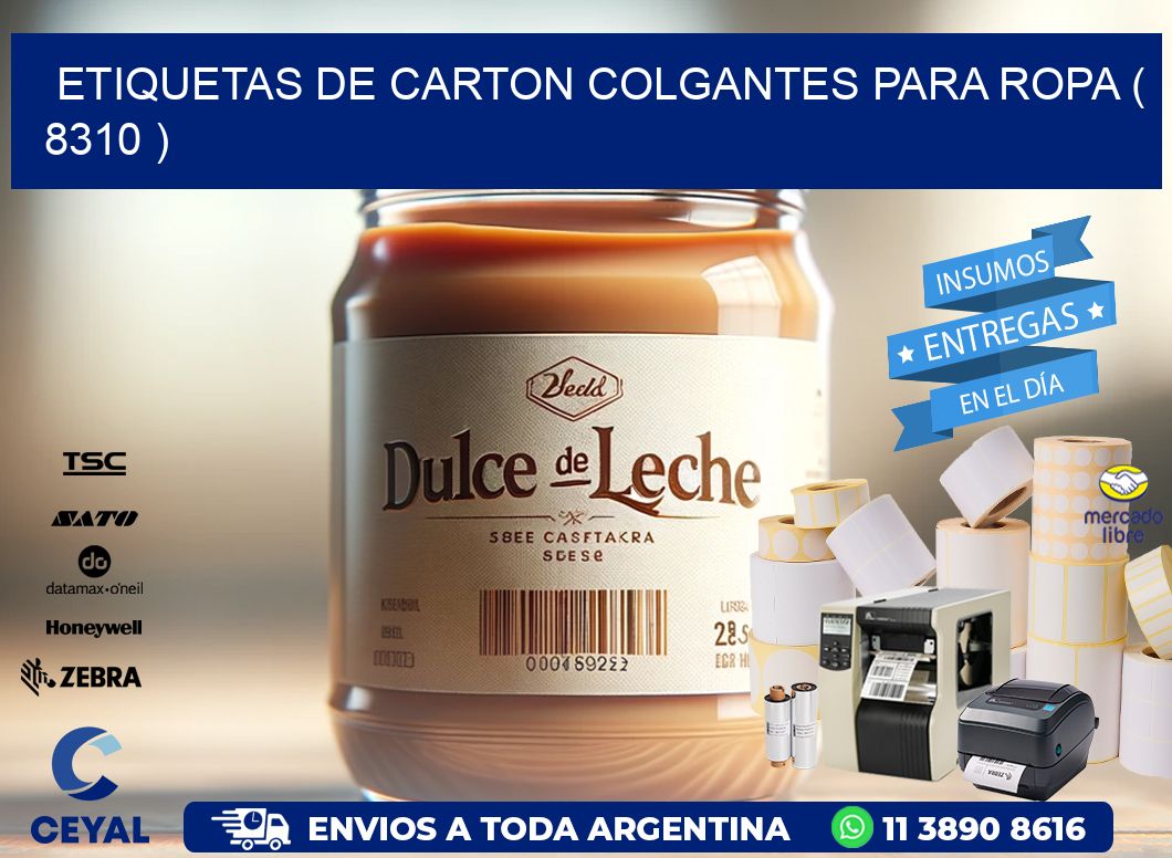 ETIQUETAS DE CARTON COLGANTES PARA ROPA ( 8310 )