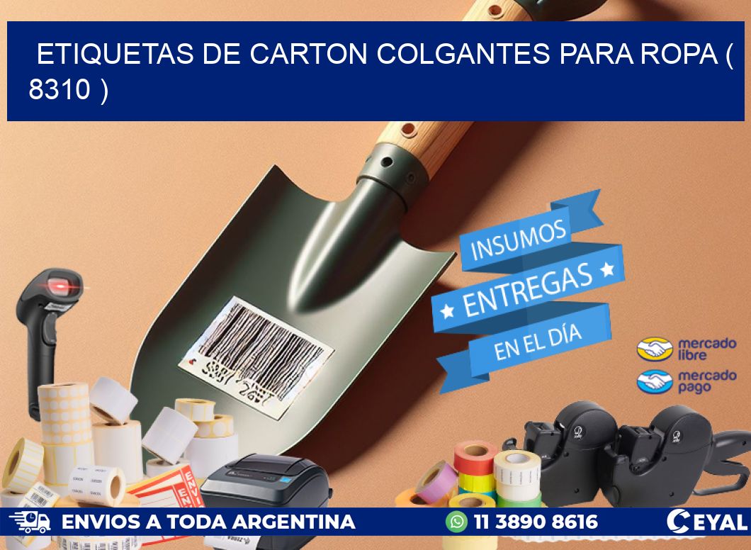 ETIQUETAS DE CARTON COLGANTES PARA ROPA ( 8310 )