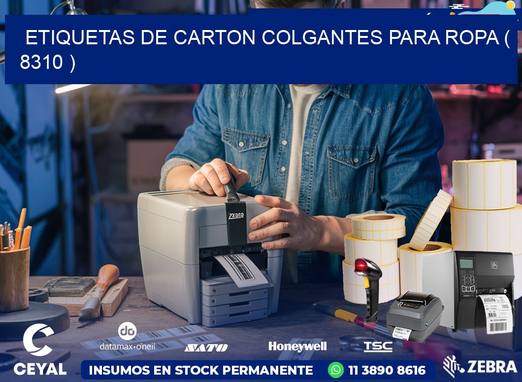 ETIQUETAS DE CARTON COLGANTES PARA ROPA ( 8310 )