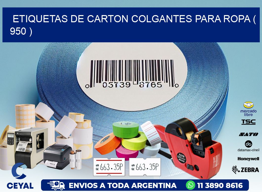 ETIQUETAS DE CARTON COLGANTES PARA ROPA ( 950 )