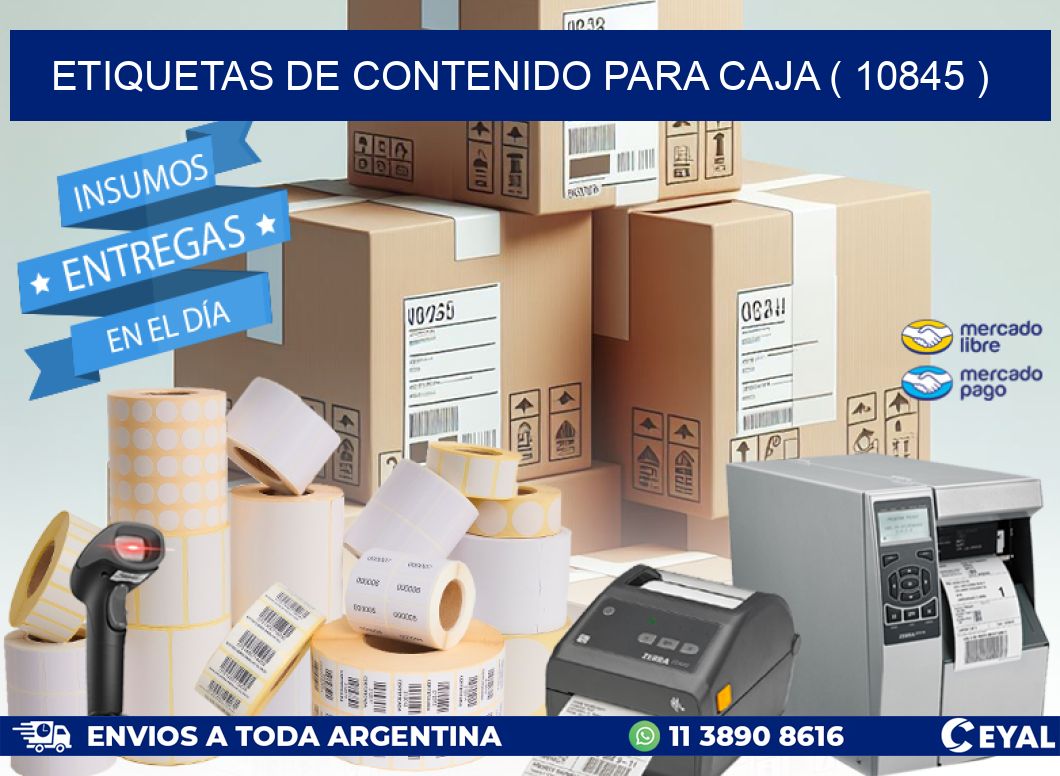 ETIQUETAS DE CONTENIDO PARA CAJA ( 10845 )