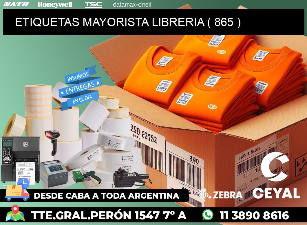 ETIQUETAS MAYORISTA LIBRERIA ( 865 )