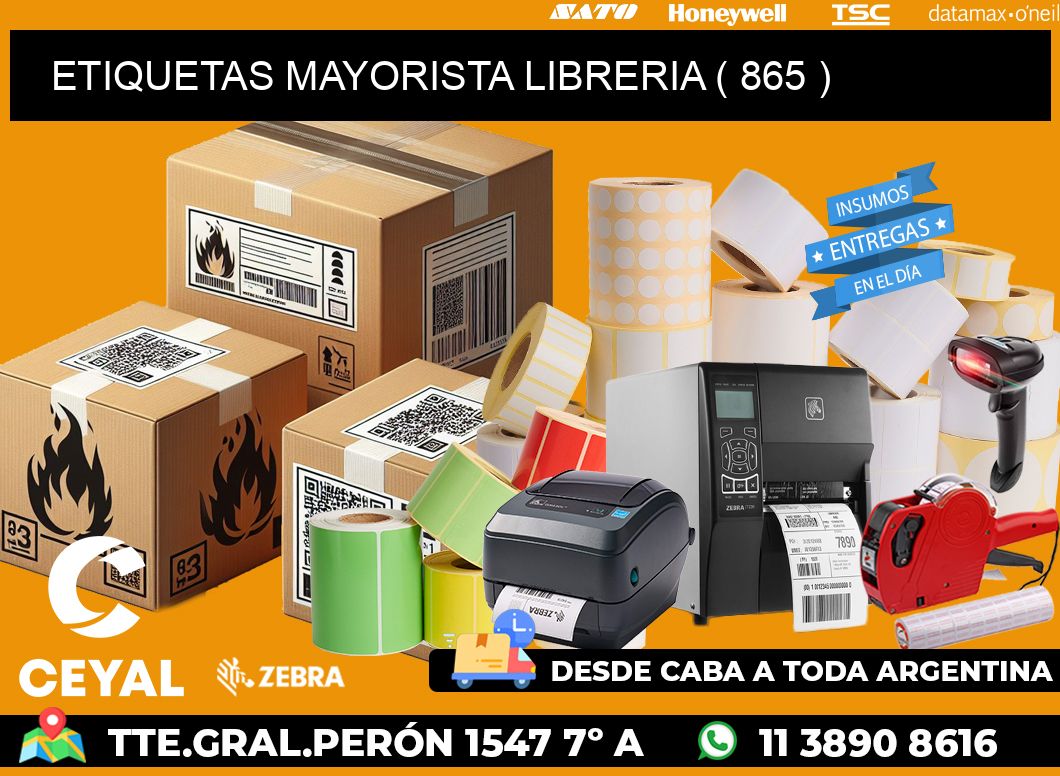 ETIQUETAS MAYORISTA LIBRERIA ( 865 )