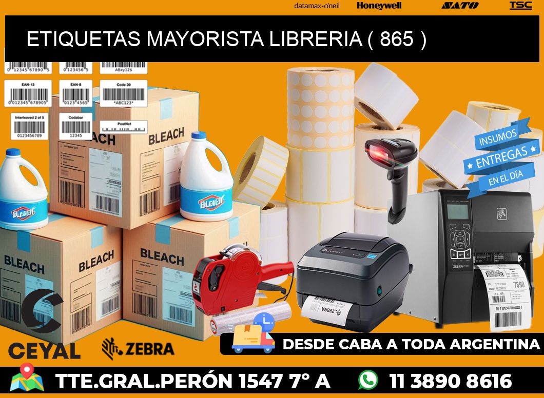 ETIQUETAS MAYORISTA LIBRERIA ( 865 )