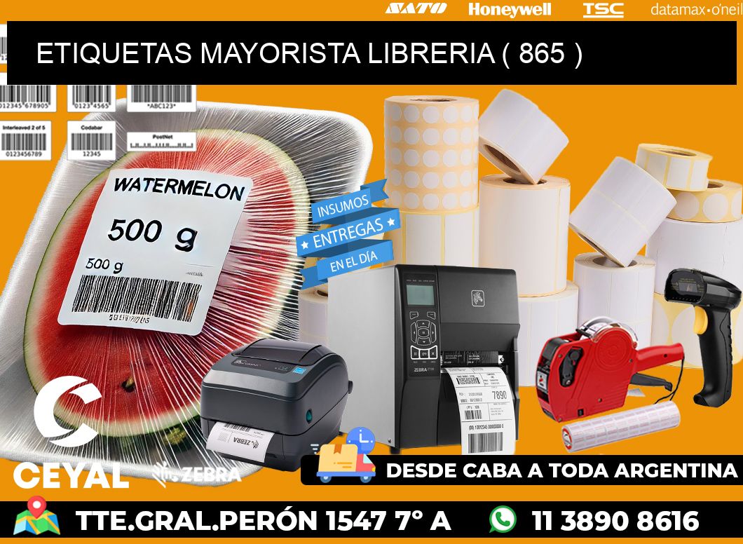 ETIQUETAS MAYORISTA LIBRERIA ( 865 )