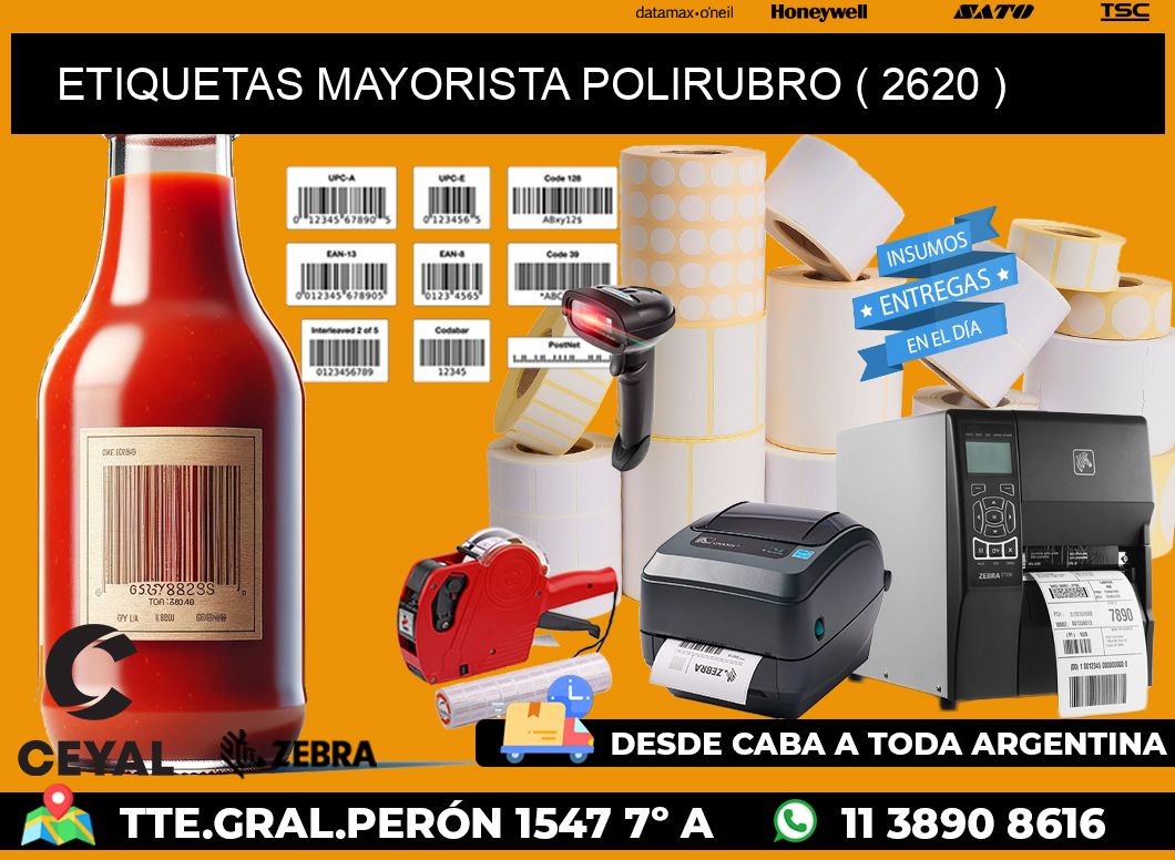ETIQUETAS MAYORISTA POLIRUBRO ( 2620 )
