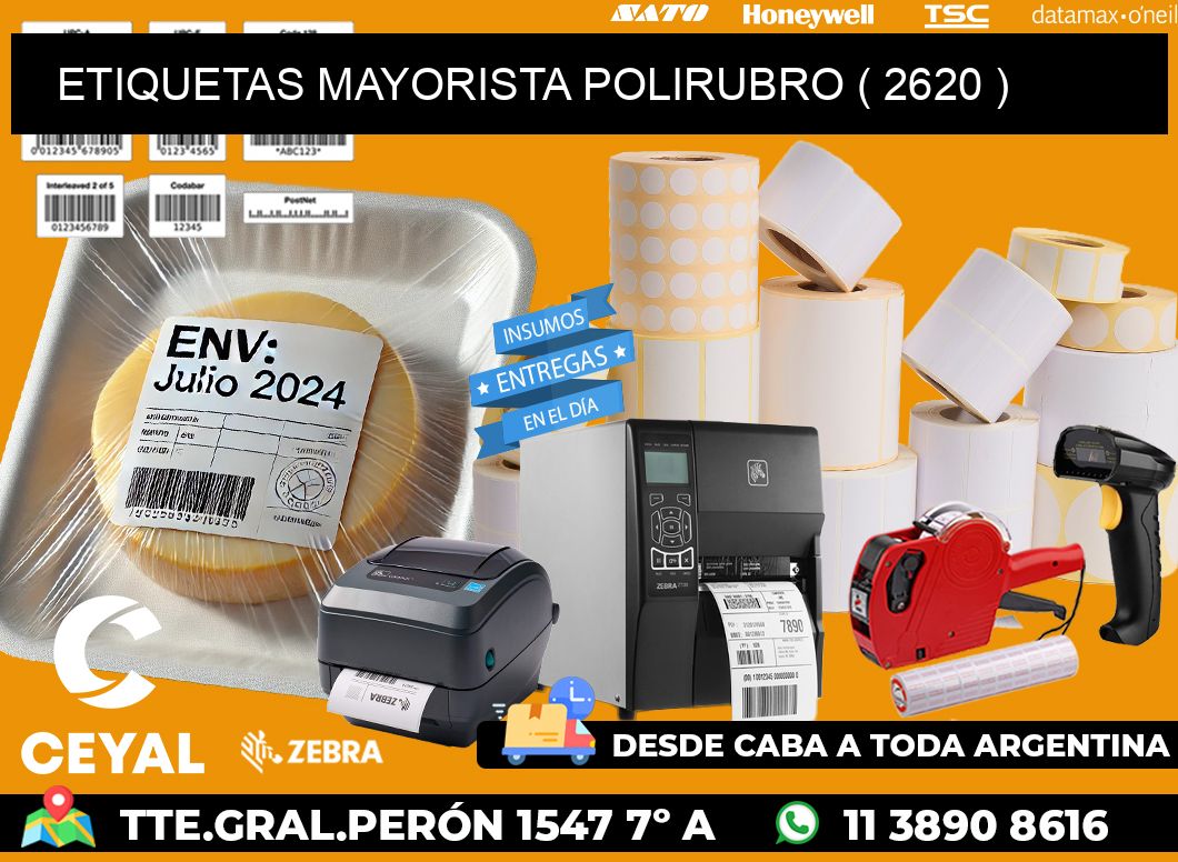ETIQUETAS MAYORISTA POLIRUBRO ( 2620 )