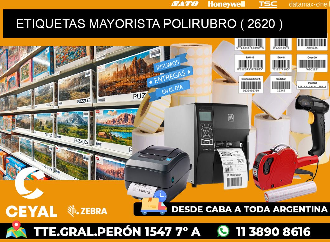 ETIQUETAS MAYORISTA POLIRUBRO ( 2620 )