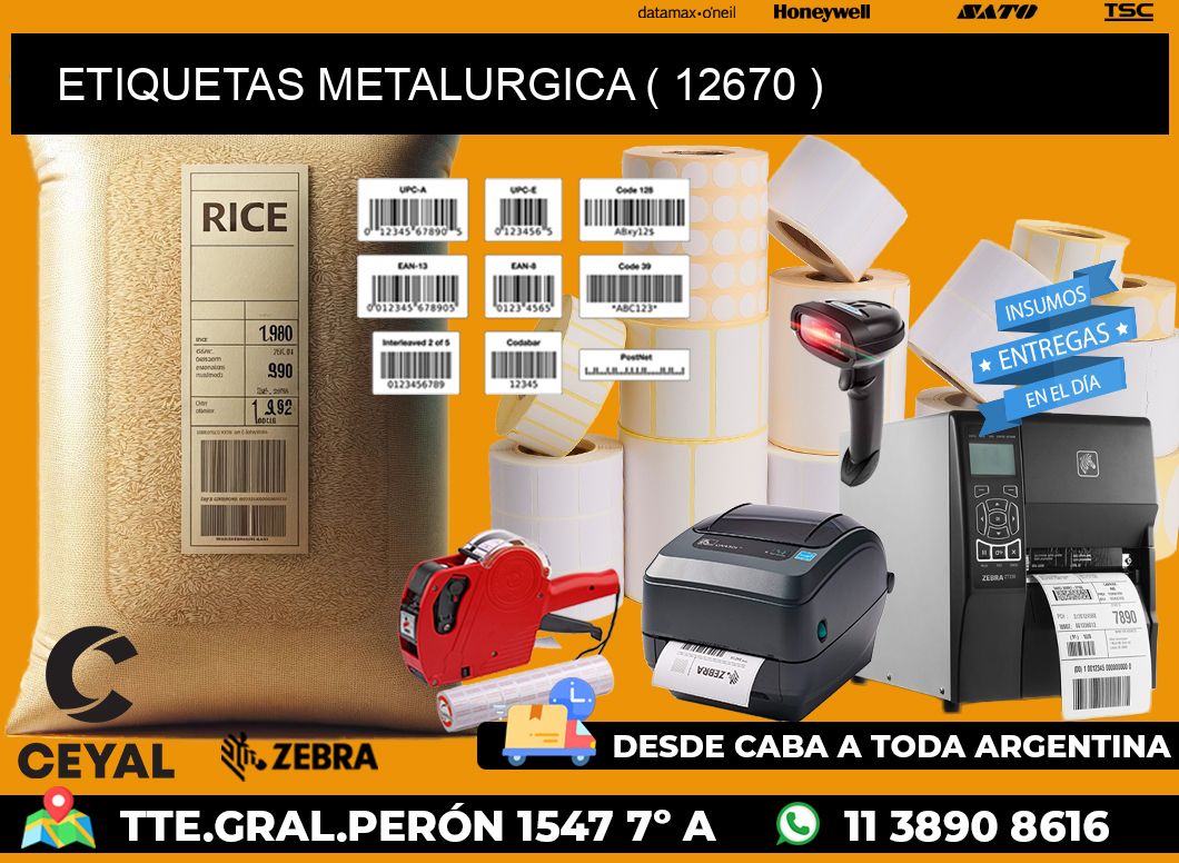 ETIQUETAS METALURGICA ( 12670 )