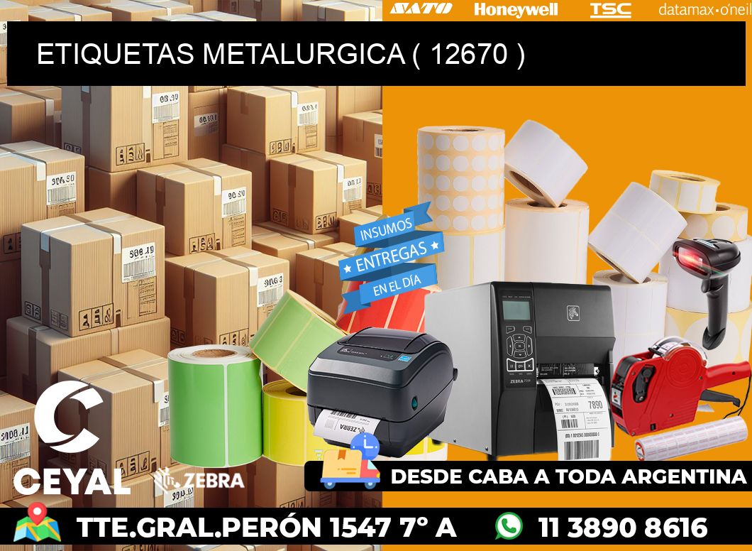 ETIQUETAS METALURGICA ( 12670 )