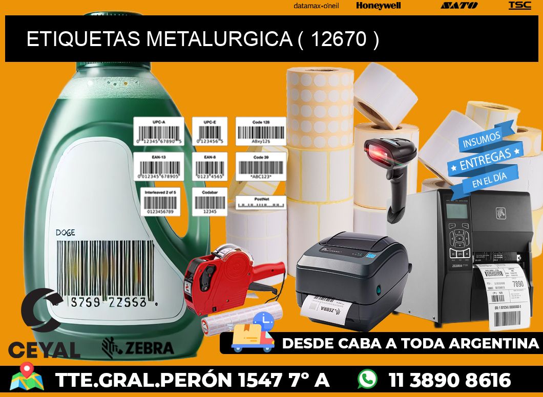 ETIQUETAS METALURGICA ( 12670 )