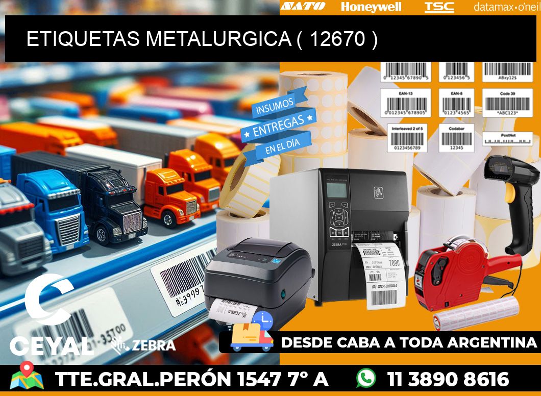 ETIQUETAS METALURGICA ( 12670 )