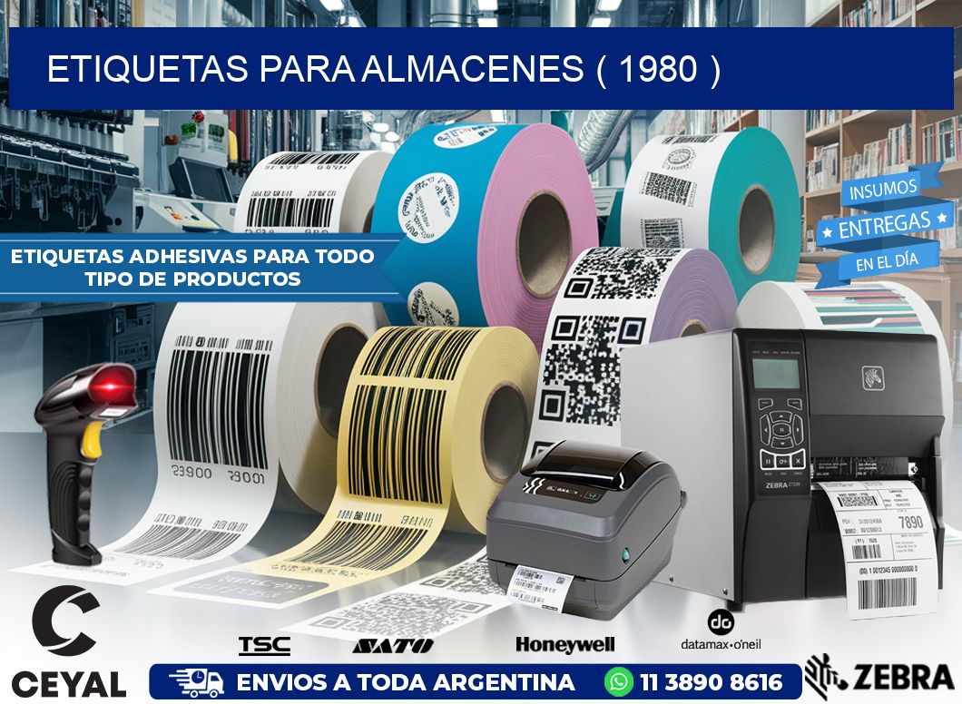 ETIQUETAS PARA ALMACENES ( 1980 )