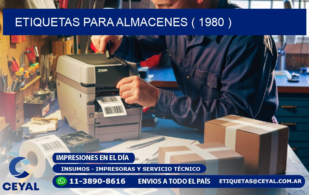 ETIQUETAS PARA ALMACENES ( 1980 )