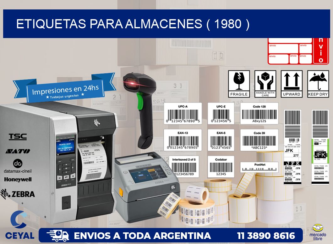 ETIQUETAS PARA ALMACENES ( 1980 )