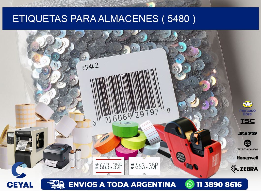 ETIQUETAS PARA ALMACENES ( 5480 )