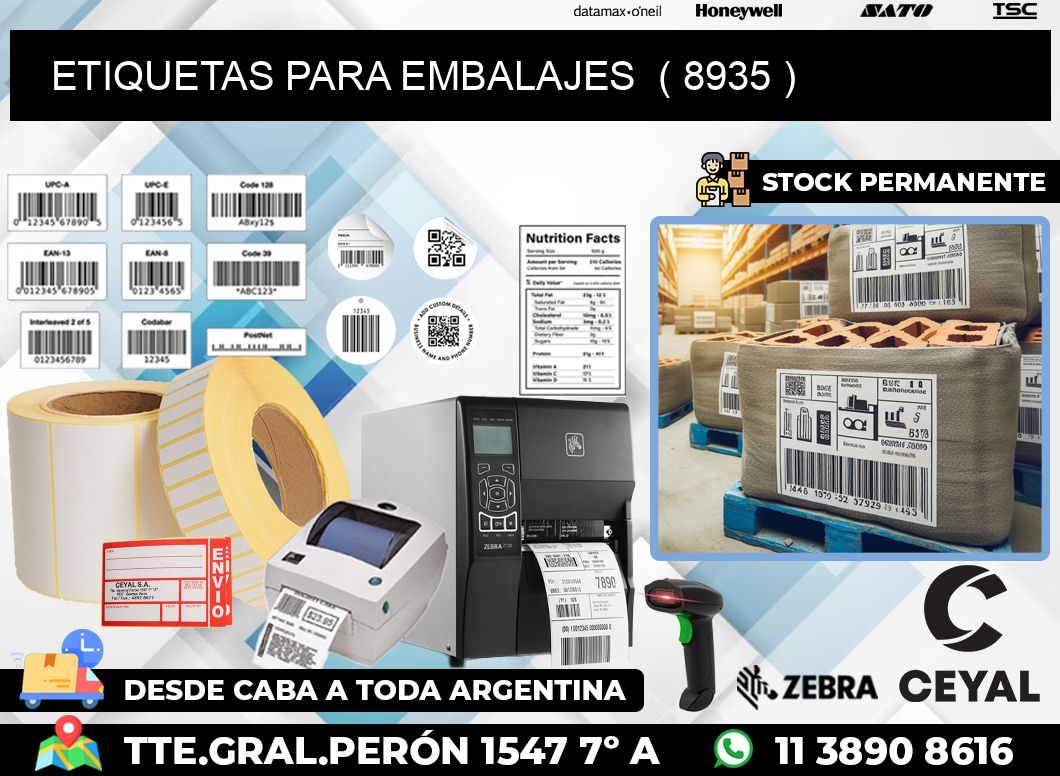 ETIQUETAS PARA EMBALAJES  ( 8935 )