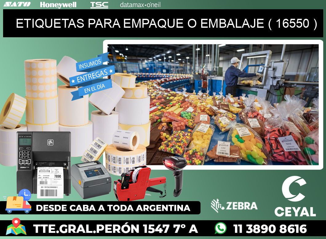 ETIQUETAS PARA EMPAQUE O EMBALAJE ( 16550 )