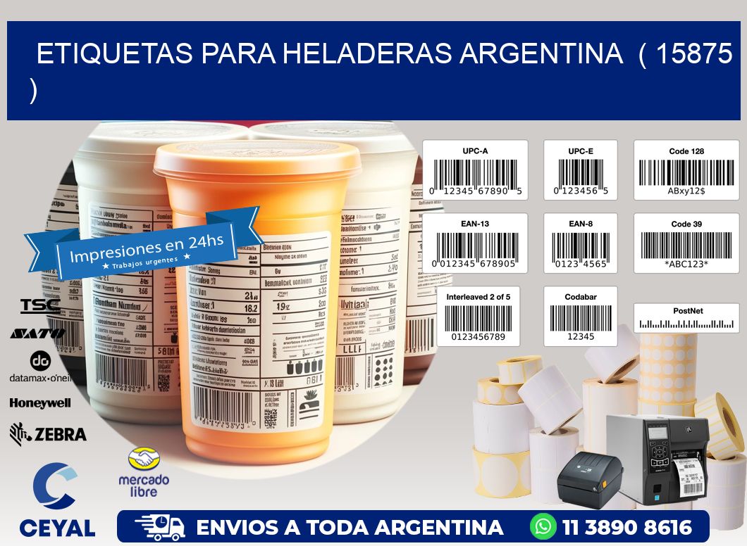 ETIQUETAS PARA HELADERAS ARGENTINA ( 15875 )
