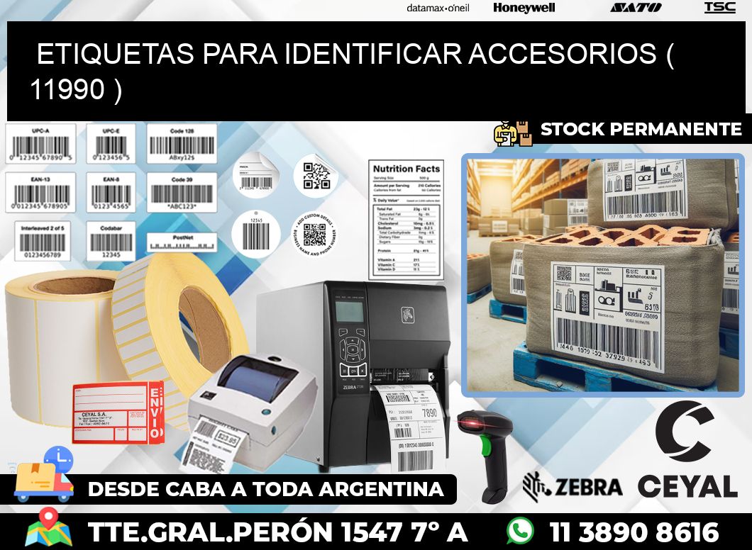 ETIQUETAS PARA IDENTIFICAR ACCESORIOS ( 11990 )