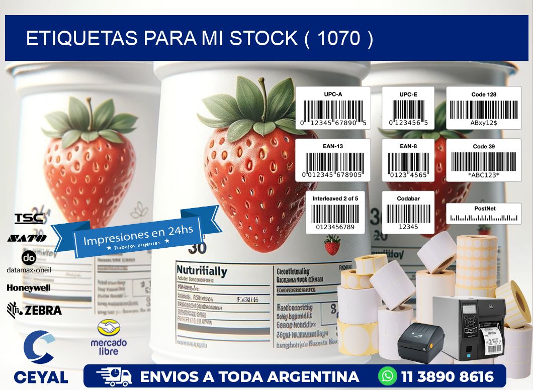 ETIQUETAS PARA MI STOCK ( 1070 )