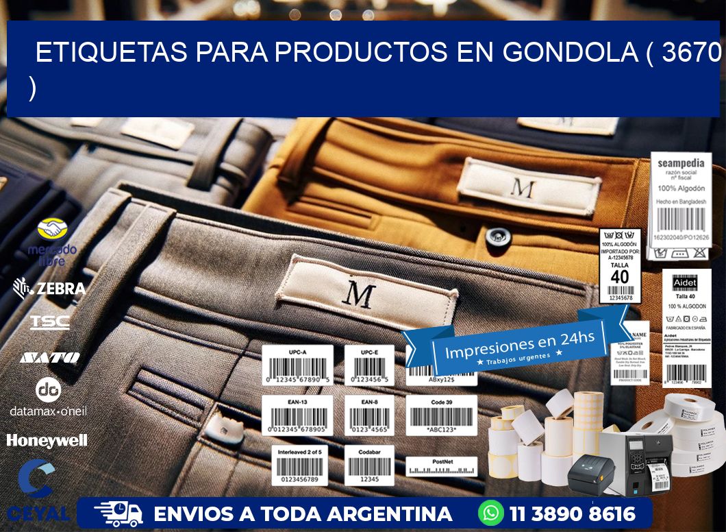 ETIQUETAS PARA PRODUCTOS EN GONDOLA ( 3670 )