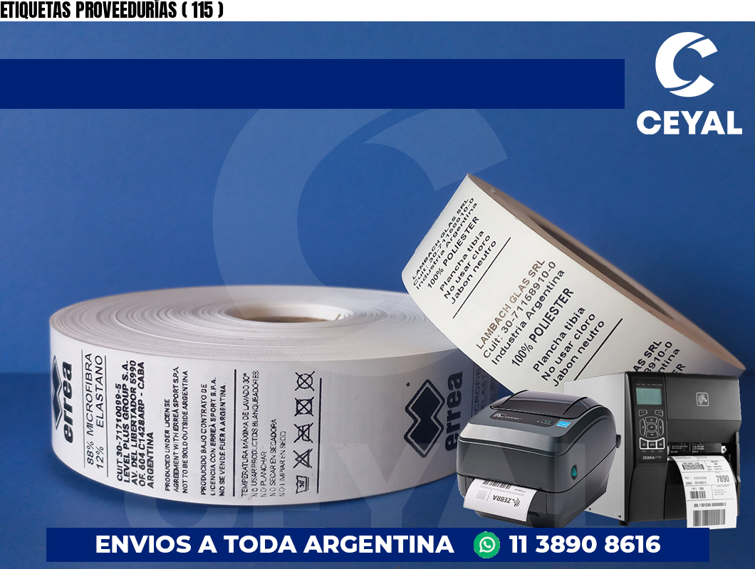 ETIQUETAS PROVEEDURÍAS ( 115 )