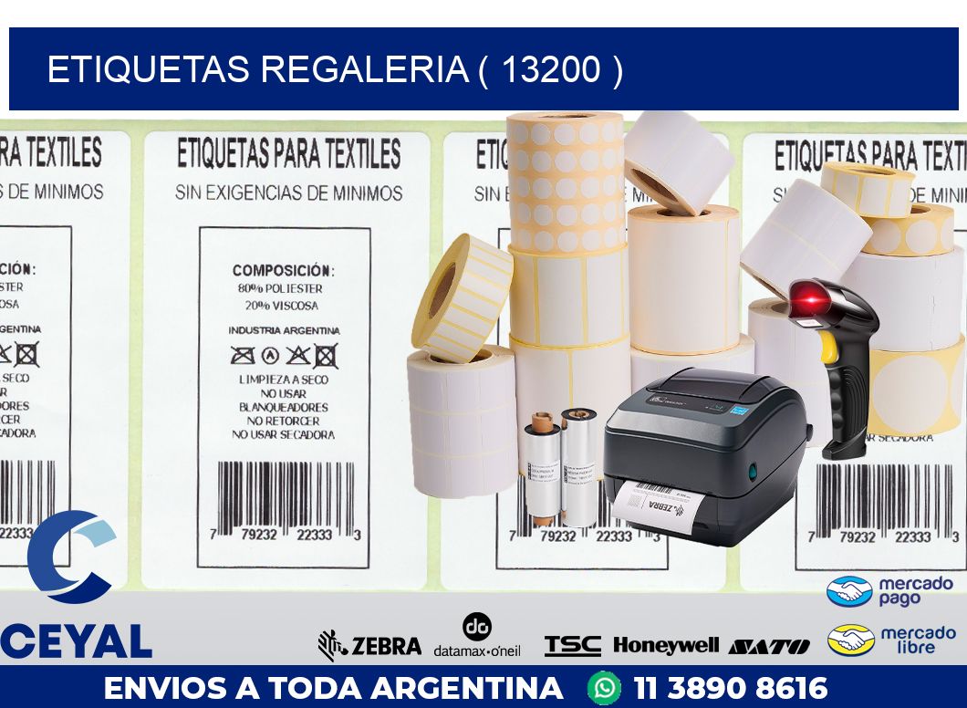 ETIQUETAS REGALERIA ( 13200 )