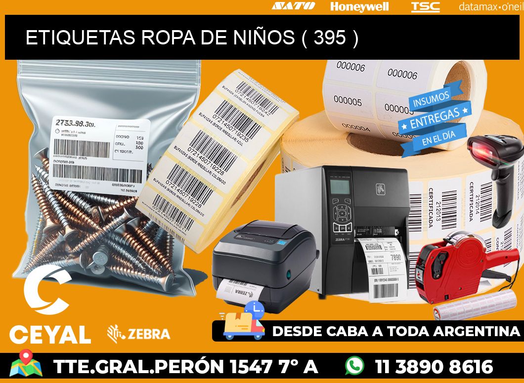 ETIQUETAS ROPA DE NIÑOS ( 395 )