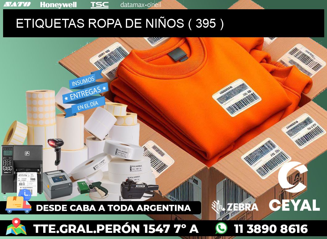 ETIQUETAS ROPA DE NIÑOS ( 395 )