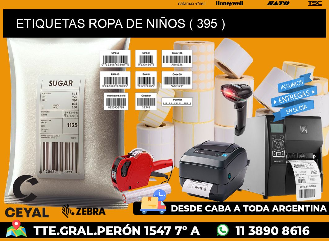 ETIQUETAS ROPA DE NIÑOS ( 395 )