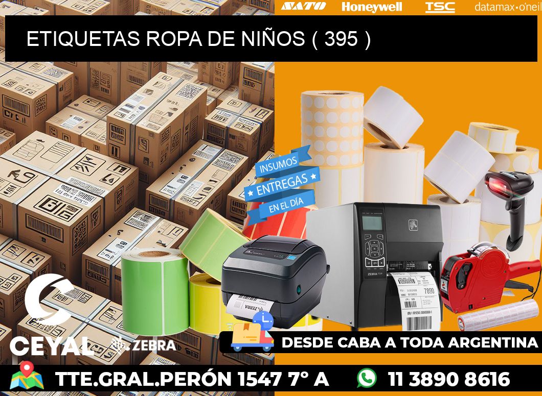 ETIQUETAS ROPA DE NIÑOS ( 395 )