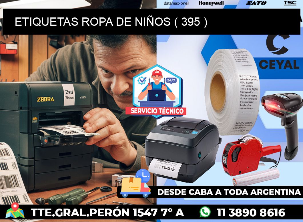 ETIQUETAS ROPA DE NIÑOS ( 395 )