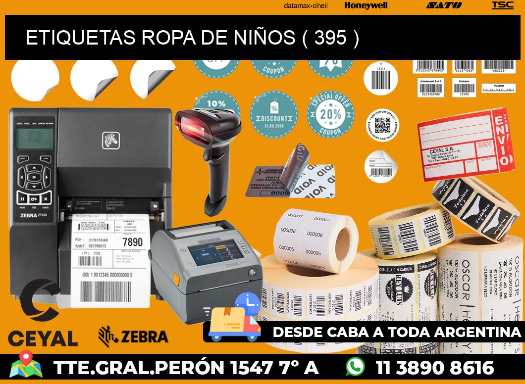 ETIQUETAS ROPA DE NIÑOS ( 395 )