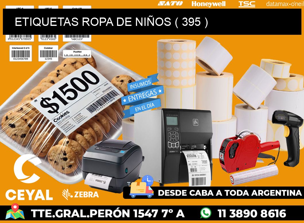 ETIQUETAS ROPA DE NIÑOS ( 395 )