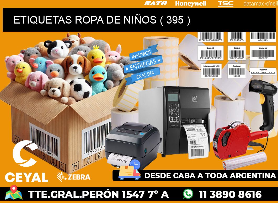 ETIQUETAS ROPA DE NIÑOS ( 395 )