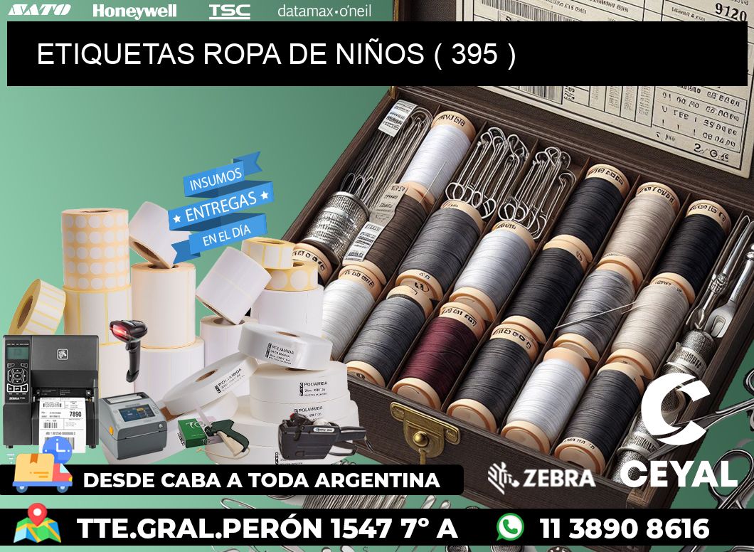 ETIQUETAS ROPA DE NIÑOS ( 395 )