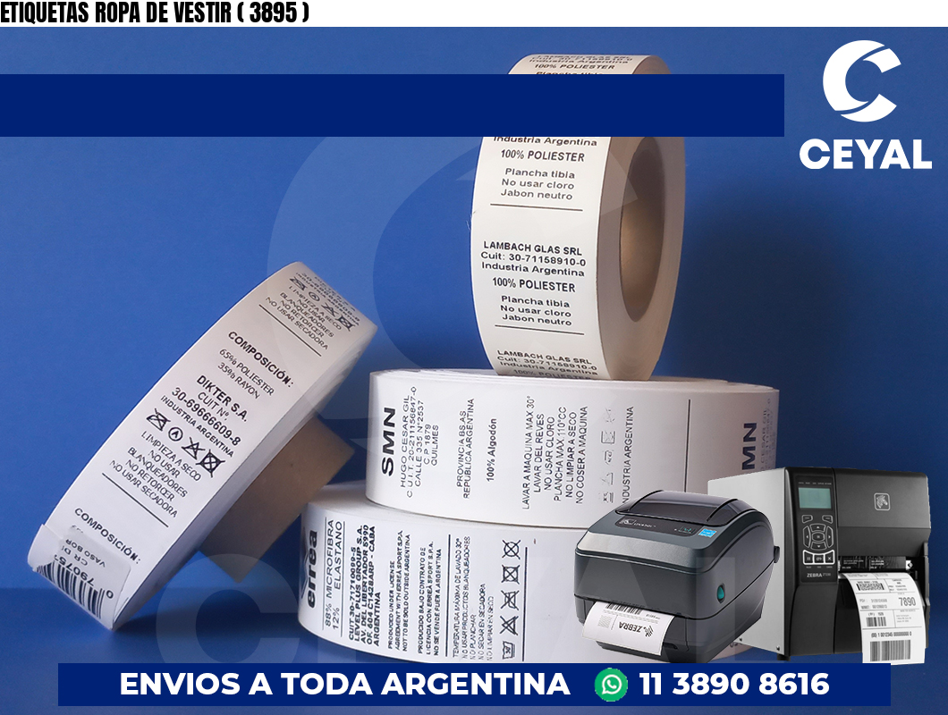 ETIQUETAS ROPA DE VESTIR ( 3895 )