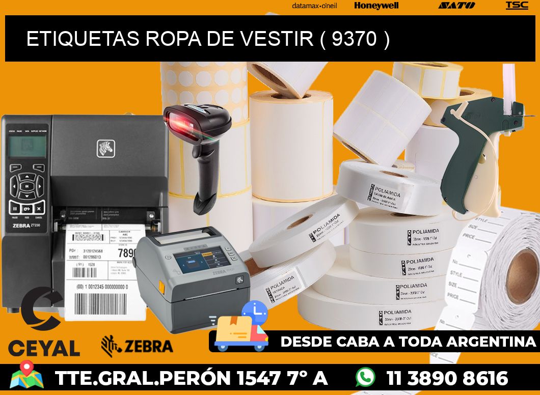 ETIQUETAS ROPA DE VESTIR ( 9370 )