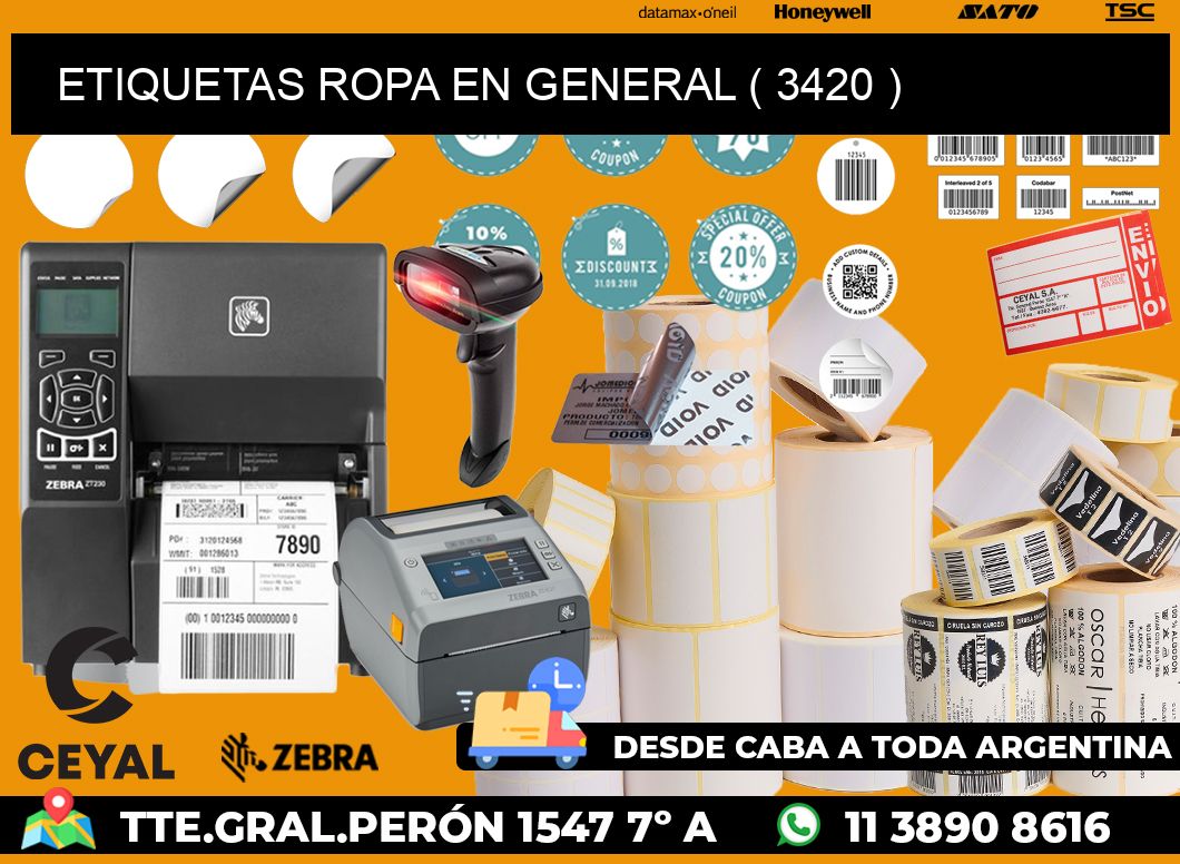 ETIQUETAS ROPA EN GENERAL ( 3420 )