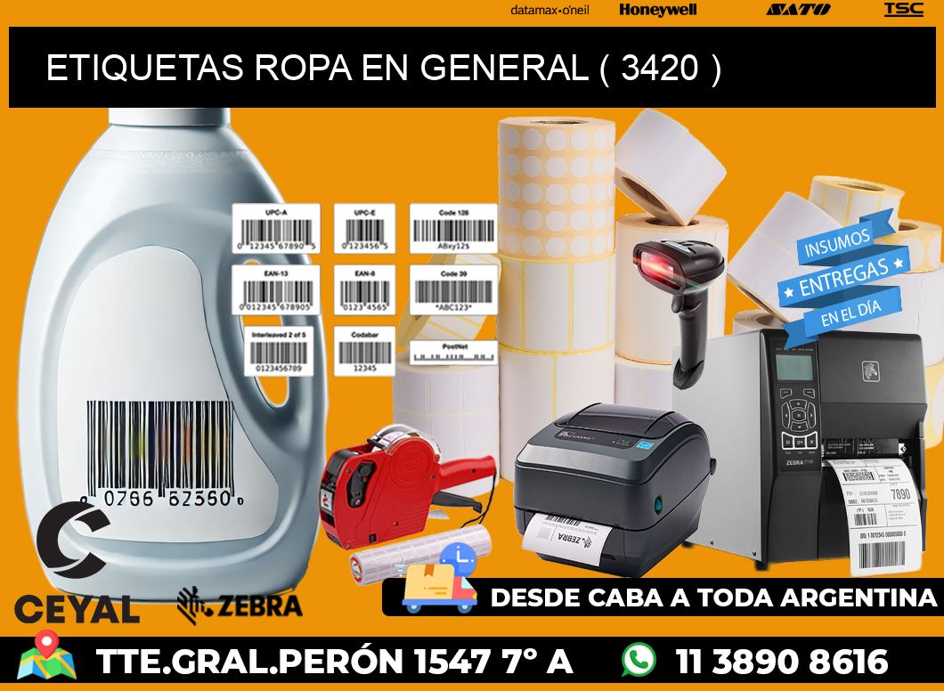 ETIQUETAS ROPA EN GENERAL ( 3420 )