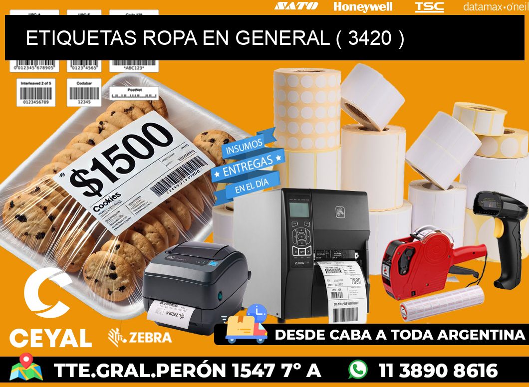 ETIQUETAS ROPA EN GENERAL ( 3420 )